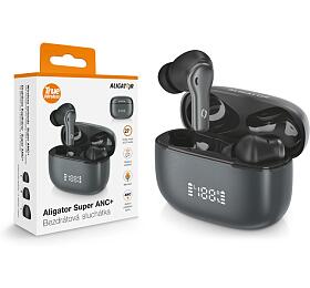 Bluetooth sluchátka ALIGATOR SUPER ANC+, černá