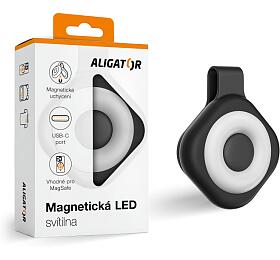 Aligator Svítilna LED, magnetická, černá