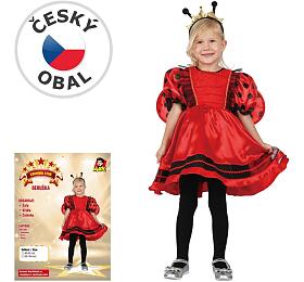 Šaty na karneval - beruška, 80-92 cm
