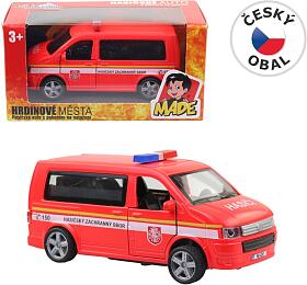 Auto, hasičská dodávka, CZ design i box