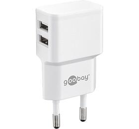 Adaptér 230V na 2x USB max.2,4A, bílý
