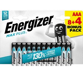 Baterie Energizer MAX PLUS AAA 8+4 ks