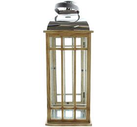 Frank Flechtwaren dřevěná lucerna Wood, 60cm