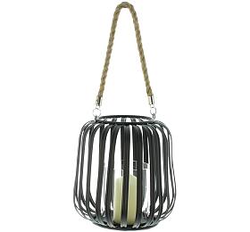 Frank Flechtwaren stylová lucerna Black