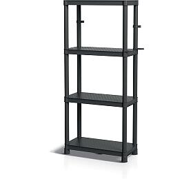 Regál Prosperplast STACKARO SOLID 75 HD - barva: černá