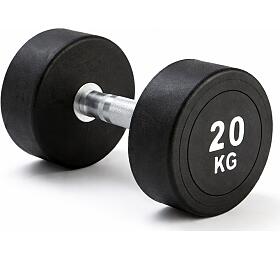 Jednoruční činka 20 kg oválná černá