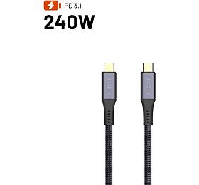 FIXED kabel USB-C/C 2 m FIXDBP2-CC2-BK