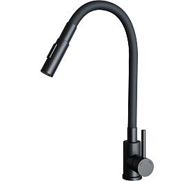 Sinks ELASTA S černá matná hladká