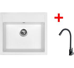 Sinks SOLO 560 Milk + ELASTA černá matná