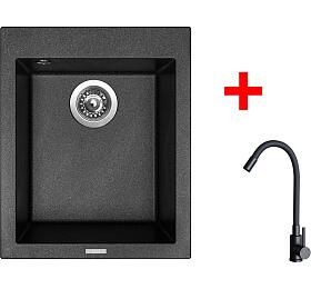 Sinks CUBE 410 Metalblack + ELASTA černá matná