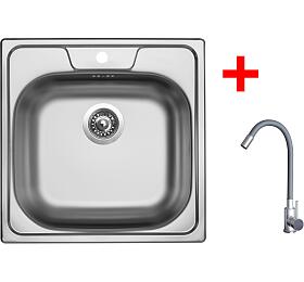 Sinks CLASSIC 480 + ELASTA nerez/šedá