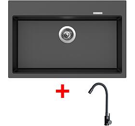 Sinks MAXIMO 780 Metalblack + ELASTA černá matná