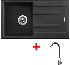 Sinks RAPID 780 Granblack + Elasta nerez/černá