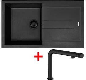 Sinks AMANDA 860 BL Nanoblack + COMFORTA Nanoblack