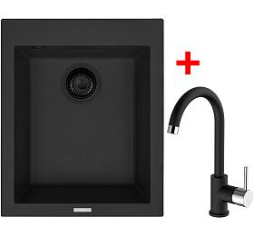 Sinks CUBE 410 BL Nanoblack + MIX 35 Nanoblack