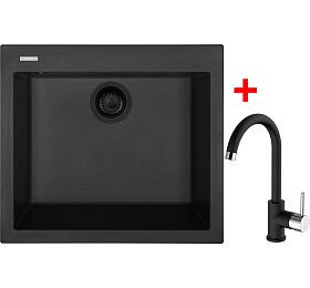 Sinks CUBE 560 BL Nanoblack + MIX 35 Nanoblack