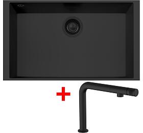 Sinks CUBE 690U BL Nanoblack + COMFORTA Nanoblack
