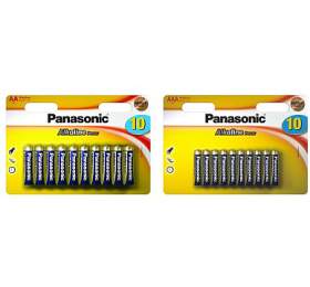 SUPER AKCE - Baterie Panasonic R06 ALKALINE POWER + Panasonic R03 ALKALINE POWER, BLISTR 10KS, LR03APB/10BW