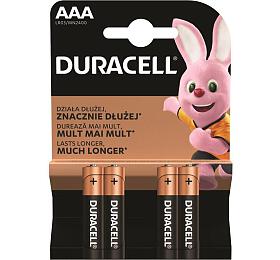 Baterie alkalick Duracell Basic AAA, LR03, 1.5V, blistr 4ks