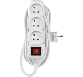 Emos prodluovac kabel 5 m / 3 zsuvky / s vypnaem / bl / PVC / 1 mm2 (P1315)