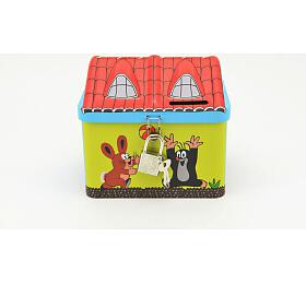 Teddies Pokladnika Krtek domeek se zmkem plech 11,5cm v sku