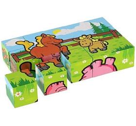 Teddies Kostky kubus Moje prvn zvtka devo 15ks v devn krabice 20x13x5,2cm od 12 msc MPZ