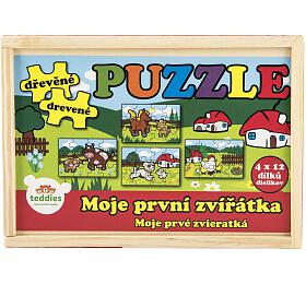 Devn puzzle Teddies Moje prvn zvtka, 4x12 dlk