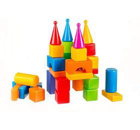 Teddies Stavebnice kostky velk 30ks plast v sku 47x66x8cm