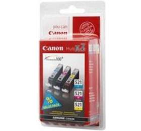 Canon CLI-521, 350 stran, originální -&amp;nbsp;modrá/žlutá/růžová