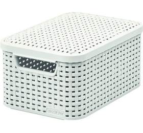 Box Curver Style S 6L s víkem krémově bílý