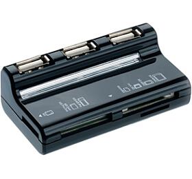 USB Hub Connect IT USB 2.0 / 3x USB 2.0 + microSD + SD - černý