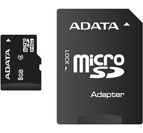 ADATA adata/micro SD/8GB/10MBps/Class 4/+ Adaptér (AUSDH8GCL4-RA1)