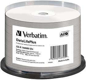 Verbatim CD-R(50-Pack)Spindle / Print / 52x / 700MB / NoID (43745)