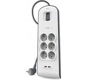 Belkin BELKIN SurgeStrip pep.ochrana,6 zsuvek,650J,2USB (BSV604ca2M)