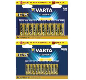 SUPER AKCE - Baterie Varta LR06, LR03 ALKALINE LONGLIFE SET 20ks