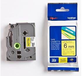 Brother TZe-611 Kazeta 6mm lut/ern (TZE611)