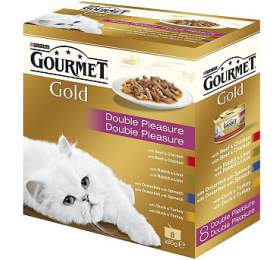 Konzervy pro koky Gourmet Gold Multipack duen a grilovan kousky, 8x85 g