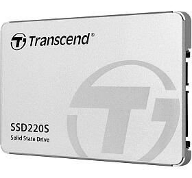 TRANSCEND SSD220S 480GB SSD disk 2.5'' SATA III 6Gb/s, TLC, Aluminium casing, 530MB/s R, 480MB/s W, stbrn (TS480GSSD220S)