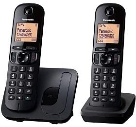 Panasonic KX-TGC212FXB, bezdrt. telefon, 2 sluchtka, ern