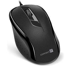CONNECT IT Optická myš, ergonomická, USB, černá (CMO-1200-BK)