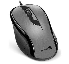 CONNECT IT Optická myš, ergonomická, USB, šedá (CMO-1200-GY)