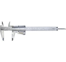 Mtko posuvn kovov, 0-150mm x 0,02, devn krabika GEKO