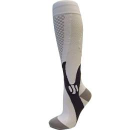 Kompresn sportovn ponoky CHECKER RULYT, bl, vel. 45+