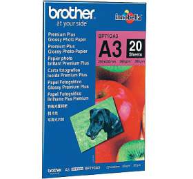 BROTHER fotopapr BP71GA3/ A3/ Premium Glossy/ 260g/ 20 list