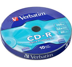 VERBATIM CD-R80 700MB/ 52x/ WRAP EXTRA PROTECTION/ 10pack/ bulk box (43725)