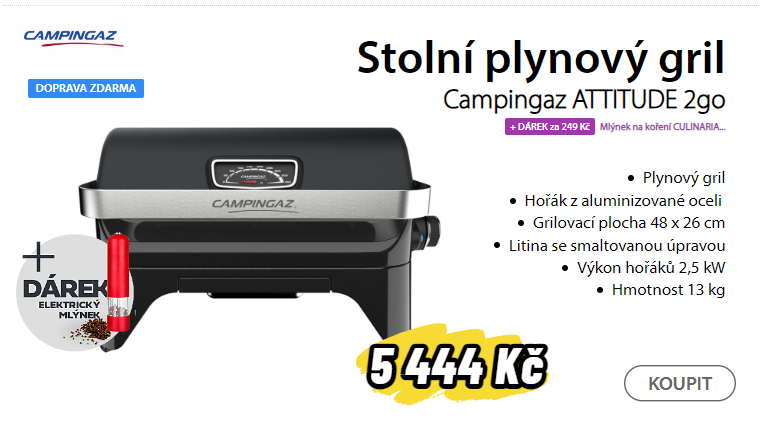 Stolní plynový gril