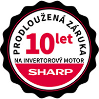 Zruka 10 let na invertorov motor znaky Sharp