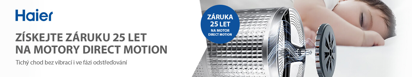 Haier - záruka 25 let na motor Direct Motion