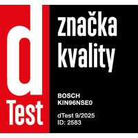Ocenění dTest pračky Bosch KIN96NSE0 Serie 2