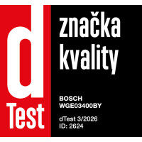 Ocenění dTest pračky Bosch WGE03400BY Serie 2